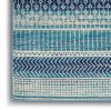 5' X 7' Navy Blue Southwestern Power Loom Area Rug