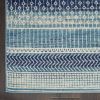 7' X 10' Navy Blue Southwestern Power Loom Area Rug