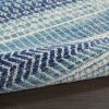 7' X 10' Navy Blue Southwestern Power Loom Area Rug