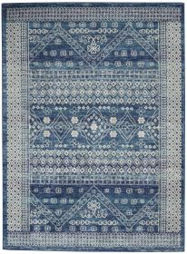 4' X 6' Navy Blue Power Loom Area Rug