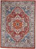 5' X 7' Red And Ivory Power Loom Area Rug