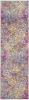 10' Pink And Ivory Coral Power Loom Runner Rug