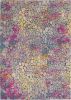 5' X 7' Pink And Ivory Coral Power Loom Area Rug