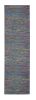 6' Blue And Orange Abstract Power Loom Runner Rug