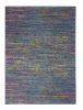 4' X 6' Blue Distressed Striations Area Rug