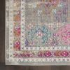 5' X 7' Pink And Gray Abstract Power Loom Area Rug