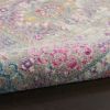 7' X 10' Pink And Gray Abstract Power Loom Area Rug
