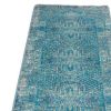 8' Blue Southwestern Power Loom Runner Rug
