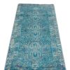 8' Blue Southwestern Power Loom Runner Rug