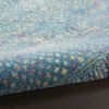 5' X 7' Blue Southwestern Power Loom Area Rug