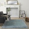 5' X 7' Blue Southwestern Power Loom Area Rug