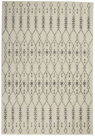 5' X 7' Gray Geometric Power Loom Area Rug