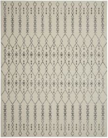 8' X 10' Gray Geometric Power Loom Area Rug