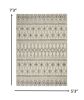 5' X 7' Gray Geometric Berber Power Loom Area Rug