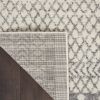 6' Gray Geometric Power Loom Runner Rug