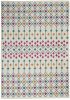 4' X 6' Blue And Ivory Geometric Dhurrie Area Rug