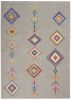 4' X 6' Gray Geometric Berber Area Rug