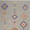 5' X 7' Gray Geometric Berber Area Rug