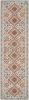8' Gray And Ivory Geometric Dhurrie Runner Rug