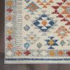 4' X 6' Gray And Ivory Geometric Dhurrie Area Rug
