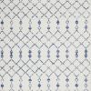6' X 9' Ivory Geometric Berber Area Rug