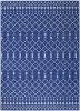4' X 6' Navy Blue Geometric Berber Area Rug