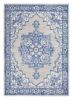 6' X 9' Blue Gray Floral Dhurrie Area Rug
