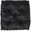 24" X 24" Black Polyester Solid Color Floor Cushion