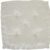 24" X 24" Ivory Polyester Solid Color Floor Cushion
