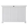White Modern Farmhouse Large Accent Cabinet With Baskets