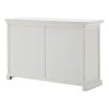49" White Buffet Server With Sliding Doors