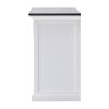 Modern Farmhouse Black And White Buffet Server With Sliding Doors
