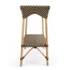 Brown And Beige Rattan Bar Cart