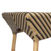 Brown And Beige Rattan Bar Cart