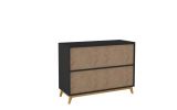 Modern Black And Natural Two Door Buffet