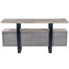 Raitis Gray Wood & Metal Sideboard