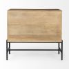 Rustic Honey Brown Two Door Shadowbox Cabinet