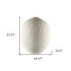 23" Wide White Textured Ceramic Vase