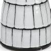 10" White And Black Artisan Glaze Ceramic Pitcher