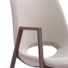 Set of Two Ivory Retro Modern Funk Dining Chairs