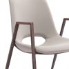 Set of Two Ivory Retro Modern Funk Dining Chairs