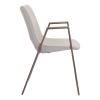 Set of Two Ivory Retro Modern Funk Dining Chairs