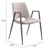 Set of Two Ivory Retro Modern Funk Dining Chairs