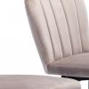 Set of Two Gray And Black Upholstered Fabric Dining Side Chairs
