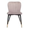 Set of Two Gray And Black Upholstered Fabric Dining Side Chairs