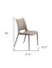 Set of Two Gray Faux Leather and Espresso Mod Ergo Dining Chairs