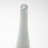 21" Blue Gray and Taupe Handblown Spun Glass Vase