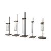 Set of Five Test Tube Vases with Metal Bases