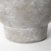 7" Rustic Organic Finish Whitewash Brown Ceramic Vase