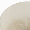 9" Creamy White and Gold Ombre Striped Long Glass Vase